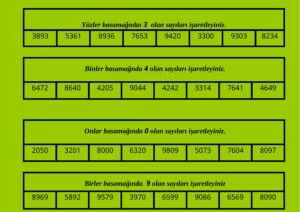 Özel eğitim basamak kavrama matematik çalışma kağıdı örneği