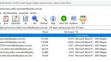2. Sınıf Hayat Bilgisi Performans Ödevleri Listesi – 6 Tane