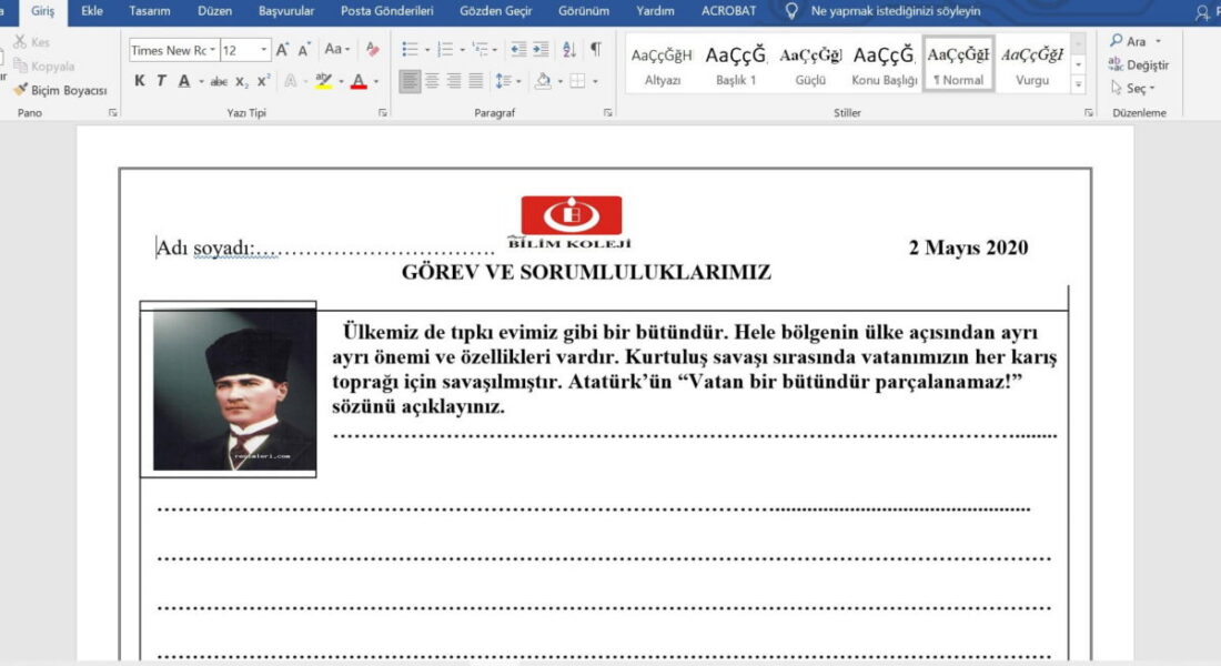 Görev ve Sorumluluk Bilinci: 3. Sınıf Hayat Bilgisi Ders Materyalleri