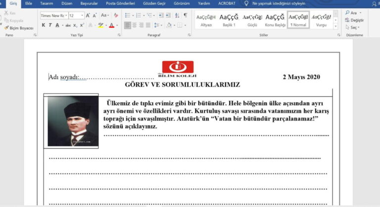 Görev ve Sorumluluk Bilinci: 3. Sınıf Hayat Bilgisi Ders Materyalleri