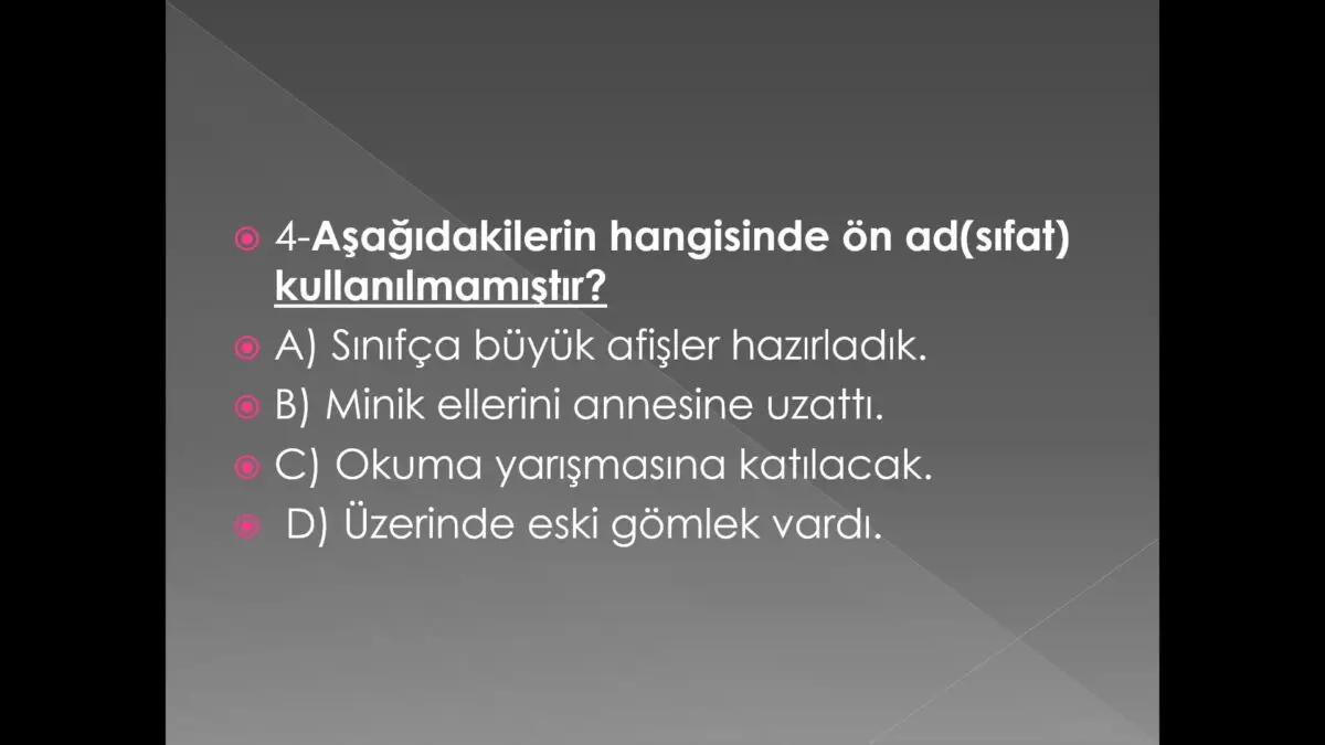 4. Sınıf Bilgi Yarışması Soruları