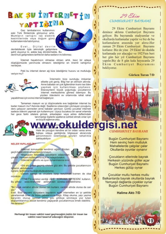 Okul Dergisi Örneği