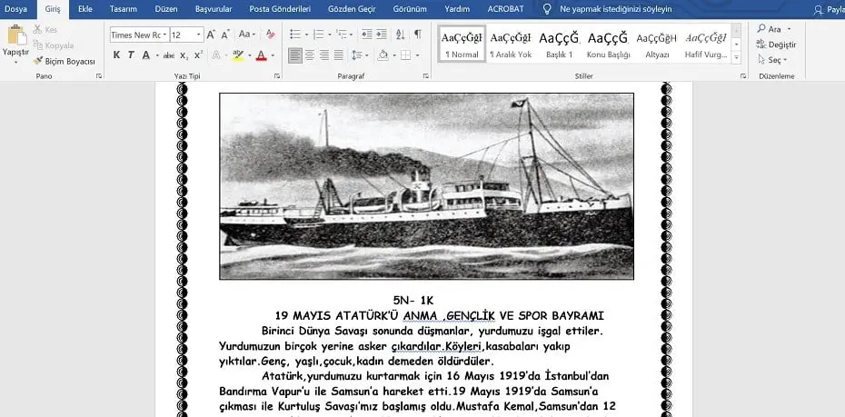 5N-1K Okuduğunu Anlama Çalışmaları