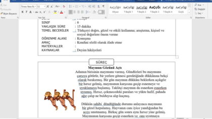 6. Sınıf Türkçe Dersi Etkinlikleri ve Örnekleri