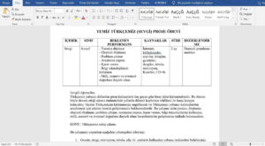 6. Sınıf Türkçe İçin Maarif Modeli Proje ve Performans Ödevi Örnekleri