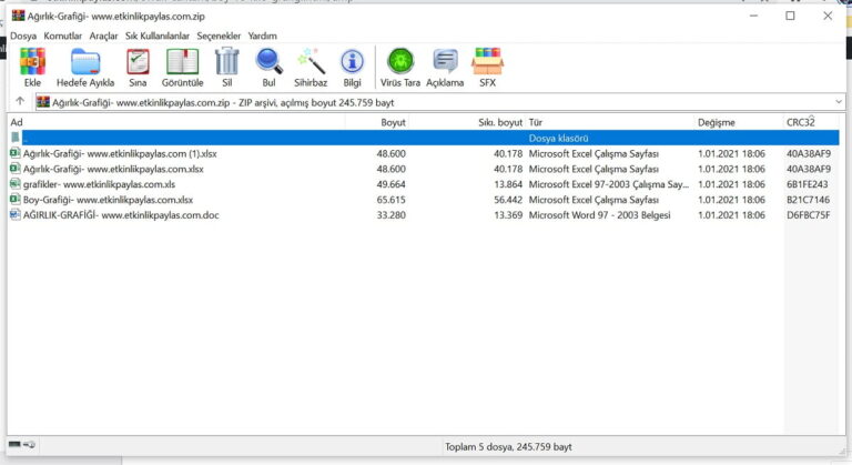 Boy ve Kilo Grafiği – excel