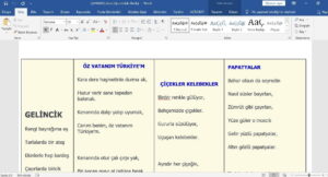 Dünya Çevre Günü Etkinlikleri – Konuşma – Şiir – Sözler