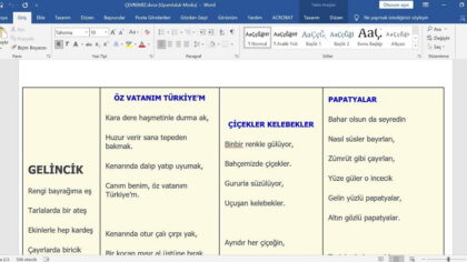 Dünya Çevre Günü Etkinlikleri – Konuşma – Şiir – Sözler