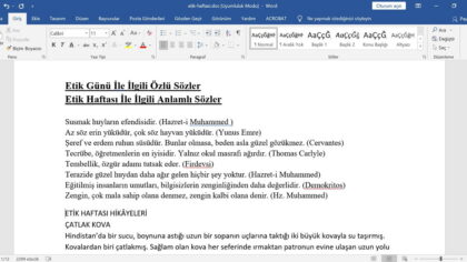 Etik Haftası Kutlama Programı: Okul Etkinlikleri ve İçerik Rehberi