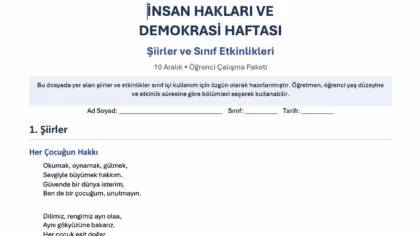 İnsan Hakları ve Demokrasi Haftası Etkinlikleri