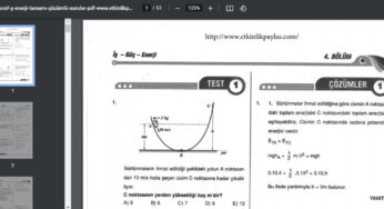 İş Güç Enerji Çözümlü Sorular – PDF – 10. Sınıf