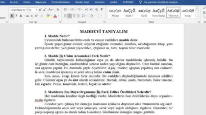 Maddeyi Tanıyalım- Maddenin Özellikleri Konu Özeti – Fen Bilimleri