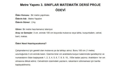 Metre Yapımı – Matematik Proje Ödevi: Adım Adım Uygulama Rehberi
