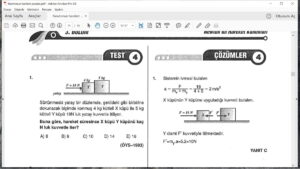 Newton’un Hareket Yasaları Çözümlü Sorular PDF İndir