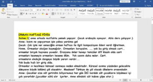 Orman Haftası Etkinlikleri – Şiir ve Piyes Dosyaları İndir