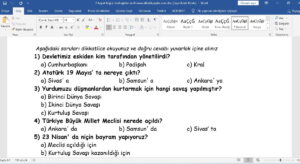 Özel Eğitim Sınıfları için Hayat Bilgisi Değerlendirme Sınavı