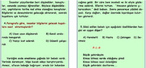 Paragrafta Anlam – TEST – 5. SINIF TÜRKÇE