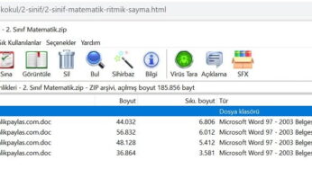 Ritmik Sayma Etkinlikleri – 2. Sınıf Matematik