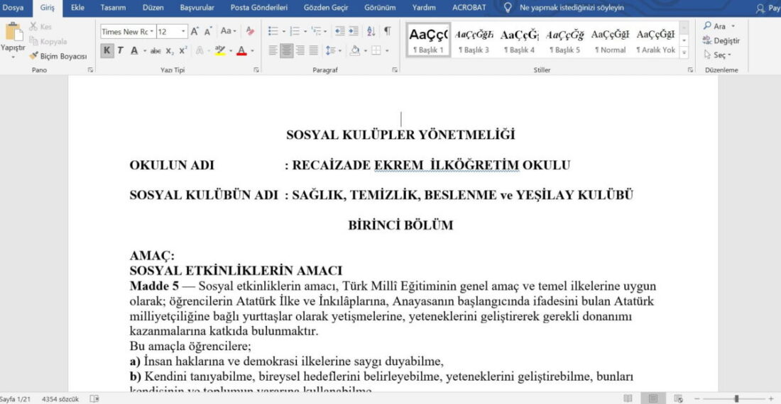 Sağlık Temizlik ve Beslenme Kulübü Dosyaları: Kapsamlı Rehber