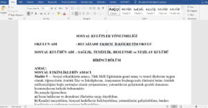 Sağlık Temizlik ve Beslenme Kulübü Dosyaları: Kapsamlı Rehber