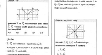 Vektörlerin Toplanması Çözümlü Sorular PDF – 9. Sınıf Fizik