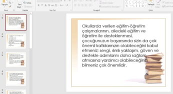 Veli Toplantısında Velilere İzletilebilecek Sunu – Powerpoint