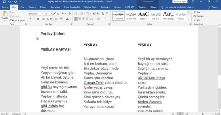 YEŞİLAY HAFTASI – Sigara, Alkol Ve Uyuşturucunun Zararları