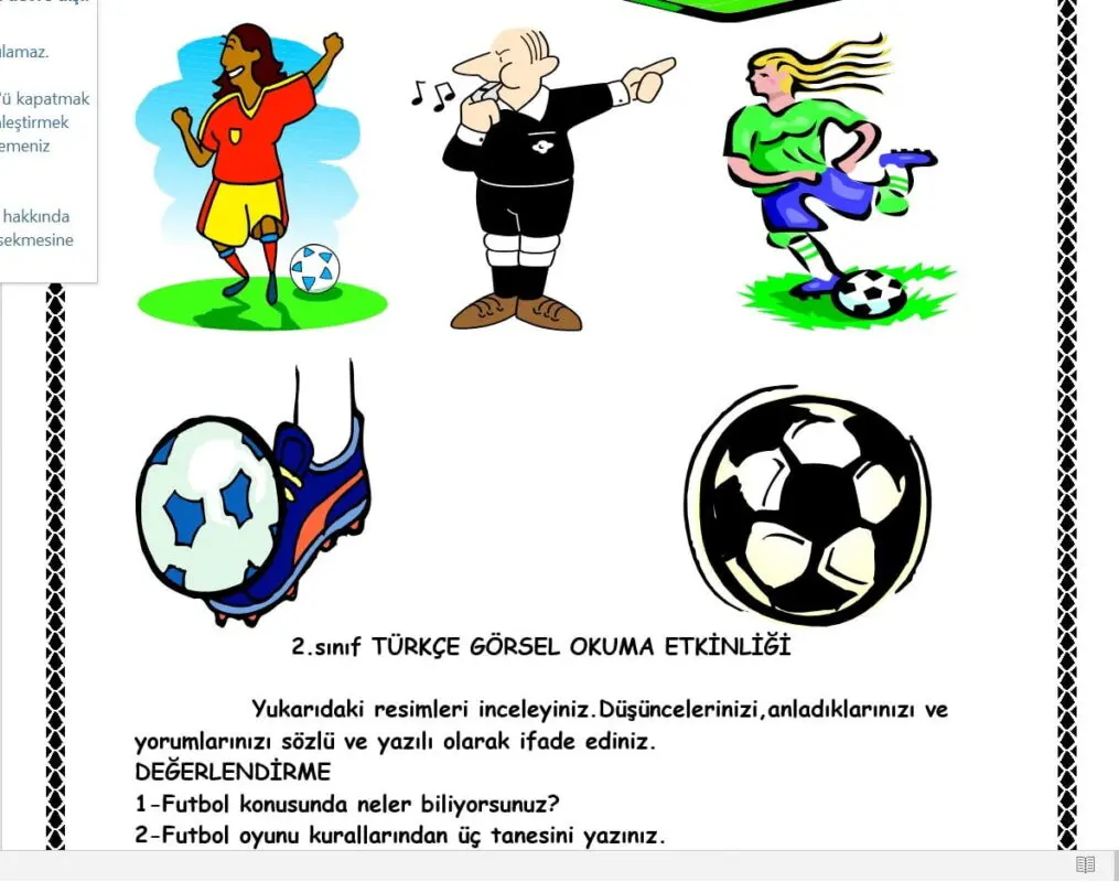 2.sınıf TÜRKÇE GÖRSEL OKUMA ETKİNLİĞİ