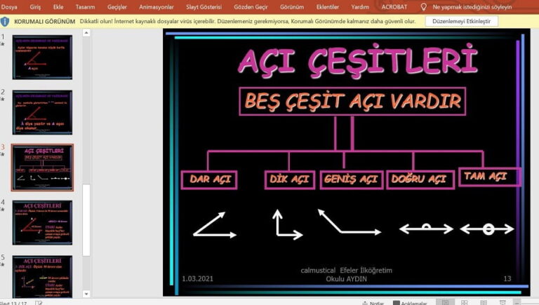 Açılar Konu Anlatımı Sunusu