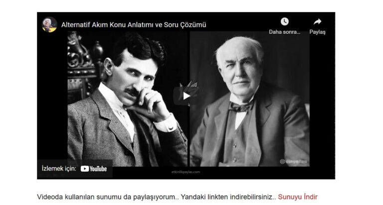 Alternatif Akım Konu Anlatımı ve Soru Çözümü – Video
