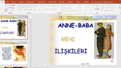 Anne Baba ve Çocuk İlişkileri Slayt (Sunu) – PPT