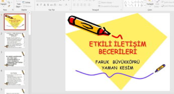 Etkili İletişim Becerileri Sunusu – İlkokul Öğrencileri için – PPT