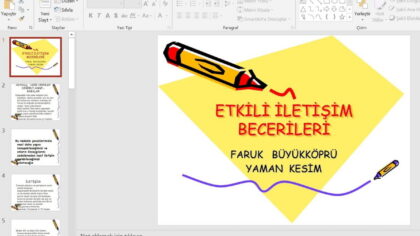 Etkili İletişim Becerileri Sunusu – İlkokul Öğrencileri için – PPT