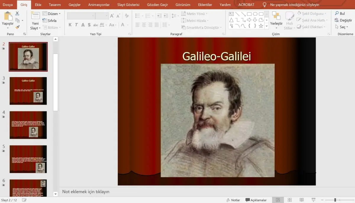 Galileo Galileinin gök cisimlerinin hareketleri ile ilgili çalışmaları