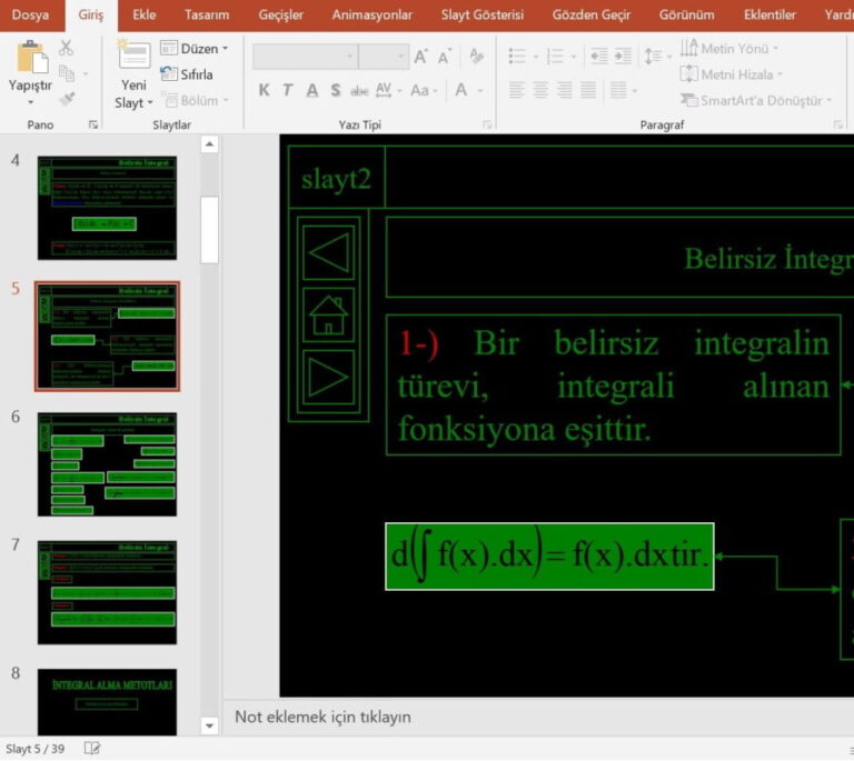 İntegral Konu Anlatımı Sunumu – Powerpoint