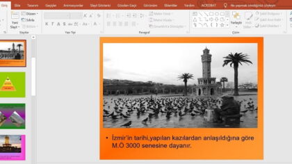 İzmir’i Tanıtalım Performans Ödevi – Powerpoint Sunusu