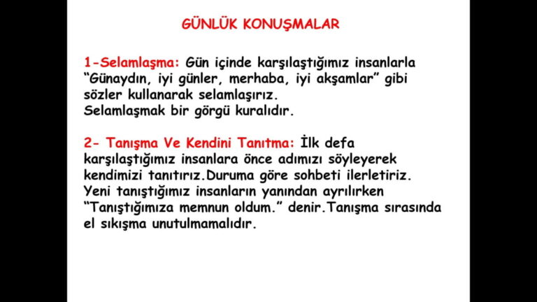 Konuşma Kuralları Sunusu