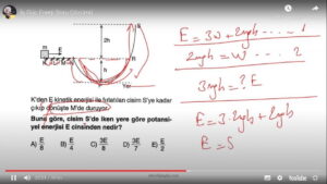 Mekanik Enerji Korunumu Soru Çözümü – Video – 11. Sınıf Fizik