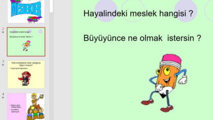 Meslekler Tanıtımı Sunusu – İlkokul Öğrencileri için