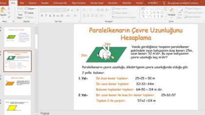7. Sınıf Matematik: Paralelkenar, Yamuk, Çokgenler Konu Anlatımı PPT