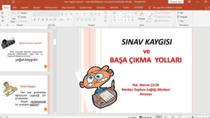 Sınav Kaygısı ile Başa Çıkma Yöntemleri Sunumu