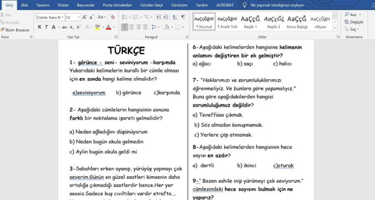 2. Sınıf Deneme Sınavı: Türkçe / Matematik / Hayat Bilgisi
