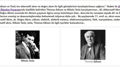 Edison ve Tesla’nın Alternatif Akım ve Doğru Akım Karşılaştırılması