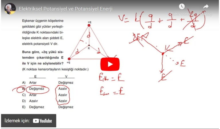 Elektriksel Potansiyel ve Potansiyel Enerji Konu Anlatımı – Video
