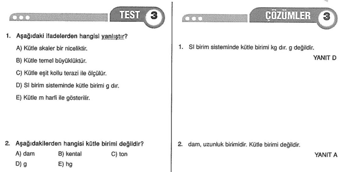 9. Sınıf Fizik Bilimi ve Kariyer Keşfi Çözümlü Sorular PDF (Maarif Modeli Uyumlu)