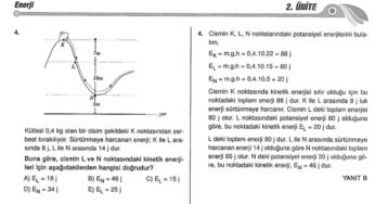 Mekanik Enerji ve Verim – 10. Sınıf Konu Anlatım Sunusu