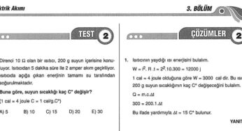 Ohm Yasası Çözümlü Sorular – PDF – 10. Sınıf