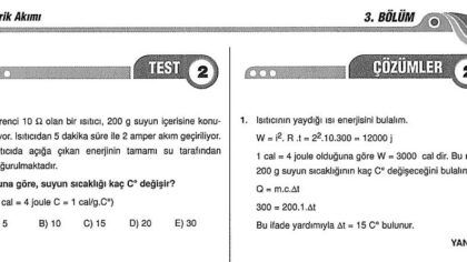Ohm Yasası Çözümlü Sorular – PDF – 10. Sınıf