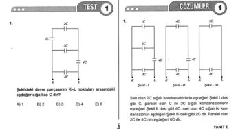 Sığaçlar (Kondansatörler) Çözümlü Sorular – PDF – 11. Sınıf