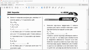 Yüklü Parçacıkların Elektrik Alanda Hareketi Çözümlü Sorular PDF